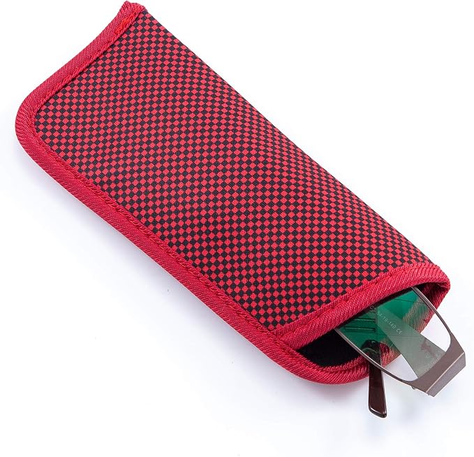 TRIUMPH VISION 3 Pack Reading Glasses Pouch Soft Case Eyeglass Sleeve Slim | Alternative to Bulky Case in bag, Lightweight Lined Padded Protect Optical lens Slip in, Cute Pattern Portable for Daily Use - Image 4