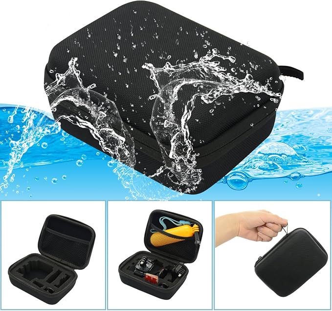Small Carrying Case Compatible with Gopro Hero 13 12 11 9 8/AKASO EK7000 Brave 4 Brave 7/DJI Osmo Action 5 Pro/ODDV/APEXCAM/Pro Xtreme Action Camera, EVA Storage Bag | Compatible with Gopro Hero 13 12 11 9 8/DJI Osmo Action 5 Pro/ODDV/APEXCAM/Pro Xtrem... - Image 6
