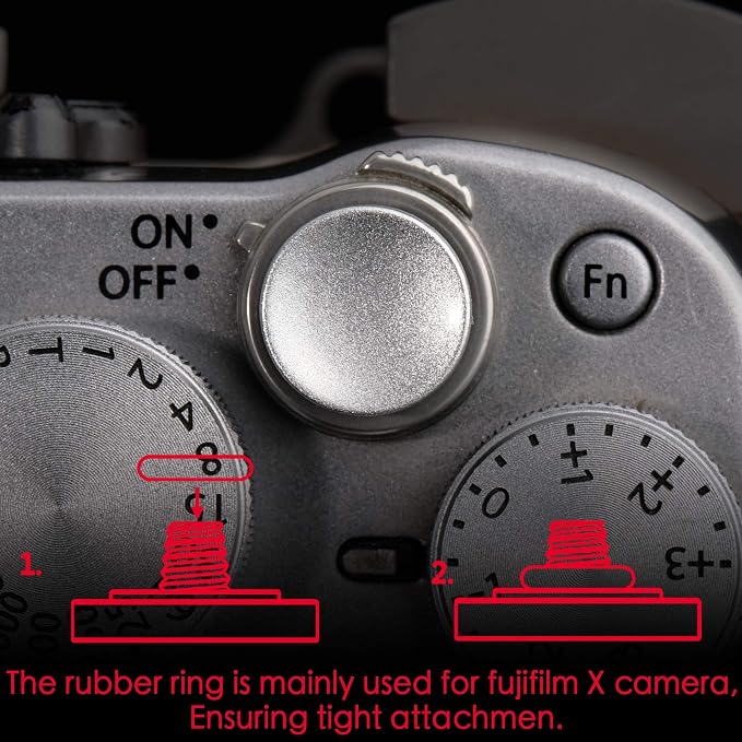 Silver Soft Shutter Release Button - Pure Copper for Fuji X100VI X100V XT5 | 2-Pack soft shutter release button, Anti Shake, Multi-Color, for Nikon Zf Leica Canon Fujifilm, Street Travel Daily - Image 6