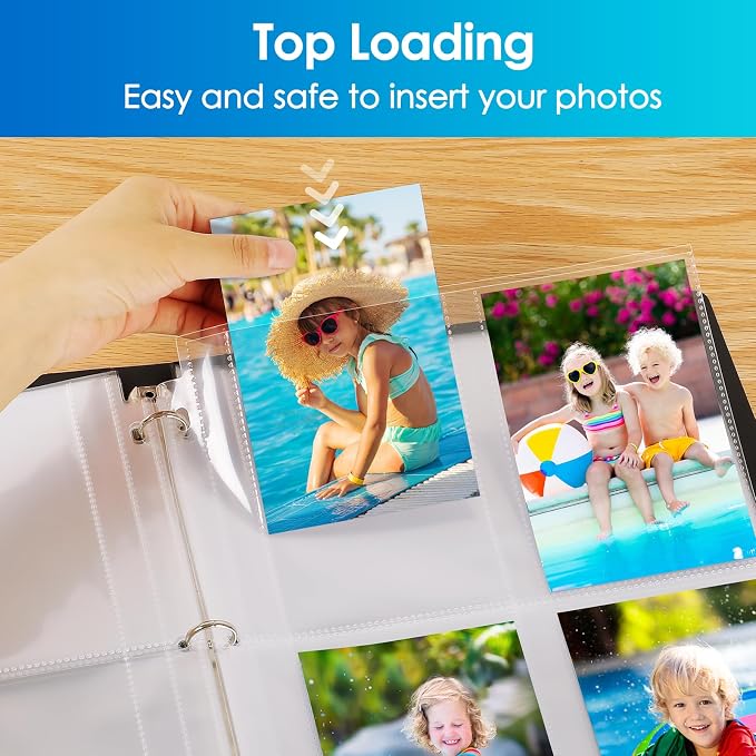 MaxGear 120 Pack Photo Sleeves for 3 Ring Binder (960 Pictures), 3.5x5 in | Heavy-Duty Archival Page Protectors, 4-Pocket Clear Photo Album Refill Pages, Plastic Seed Packet Sleeves, Acid-Free - Image 6