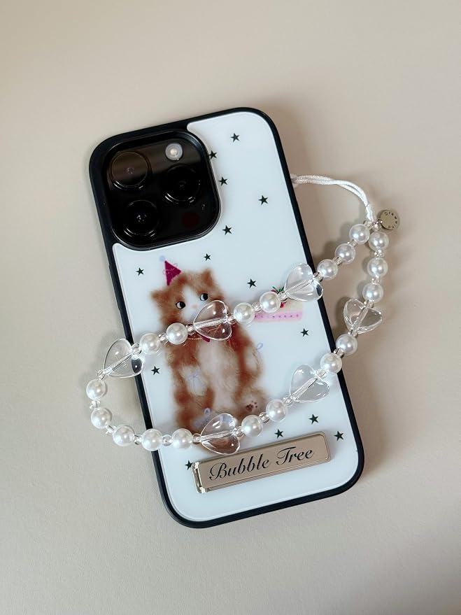Drawwind Phone Charm Strap Cute Wrist Straps Cell Phone Charm String Y2K Aesthetic Lanyard Wristlet Chain for Case Camera AirPods Bags Keychains (Pure Hearts) - Image 2