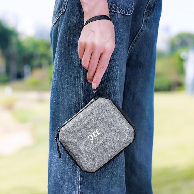 JJC Hard Lens Filter Pouch Case for 4 Circular ND UV CPL Filter up to 95mm | Filter Wallet Holds up to 4 Filters, Water-Resistant EVA Exterior, Zipper Closure & Belt Loop Design, Includes Wrist Lanyard - Image 9