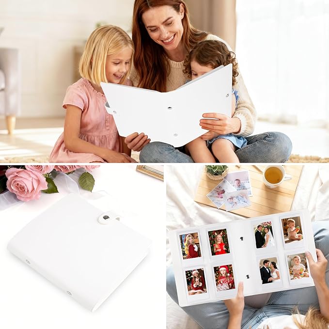 320 Pockets 2x3 Inch Photo Album for Polaroid & Instax Mini Pictures, White | PU Leather Cover, Gift Box Packaging, Acid-Free Pages, With Snap Closure, Securely Hold all Your Precious Instant Snapshots - Image 8
