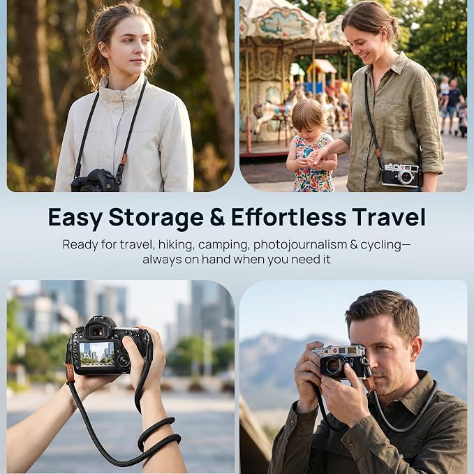 MoKo Camera Strap, 100cm Neck & Shoulder Rope Camera Straps for Photographers, for Canon Sony Nikon Fuji DSLR - Image 7