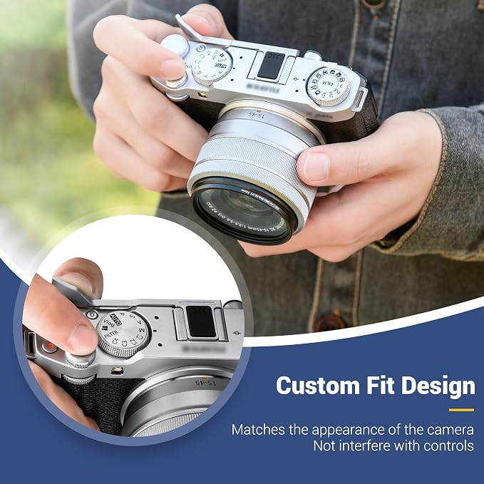 X-M5 XM5 Thumb Grip with the Bottom of Silicone Hot Shoe Protective Pad | Thumb Up Grip with Hot Shoe Cover for FUJIFILM X-M5, Silicone Pad Protect XM5 Hot Shoe,Not Affect Use of Camera Button - Image 4