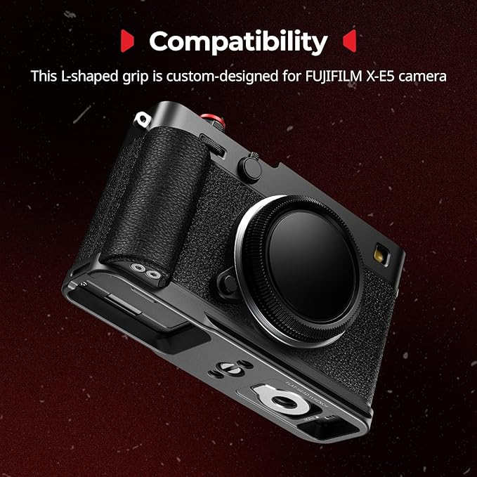 SmallRig L-Shape Grip Handgrip for Fujifilm X-E5 with Shutter Button | Built-in Quick Release Plate for Arca, 1/4"-20 Threaded Holes, Lightweight Ergonomic Grip - Image 2
