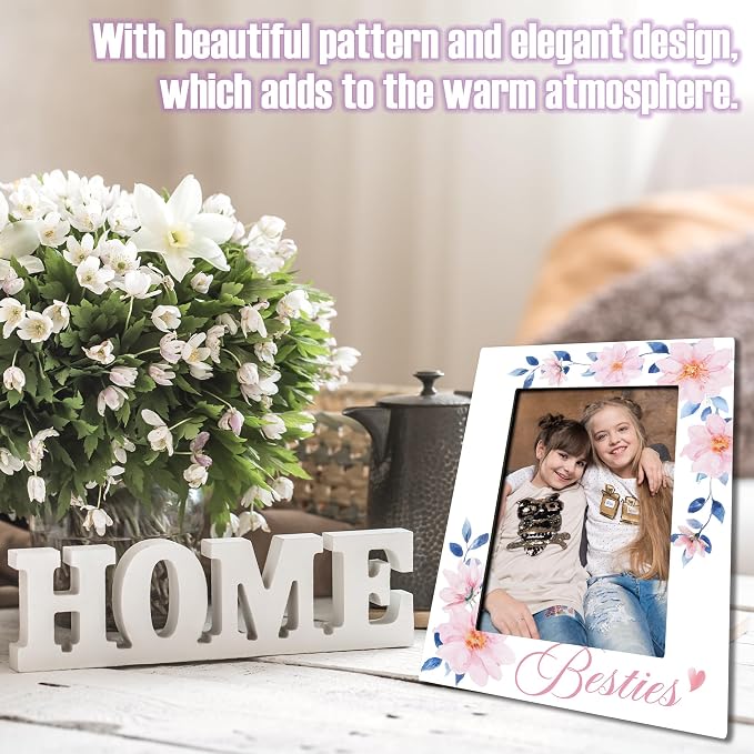 Best Friends Picture Frame 4 X 6 Photo, Friendship Picture Frame With Back Bracket, Desktop Display, Sisters Besties Gifts, Women's Home Office Decor And Accessories -D04 - Image 5