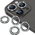 AGVEE 3+3 6 Pack for iPhone 14 Pro & Max Camera Lens Protector Cover | Individual Bling Diamond & Bling Glitter Sparkle Cute Gem Metal Ring, 9H Tempered HD Glass by AGVEE