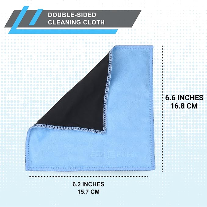 Eco-Fused Microfiber Cleaning Cloths - 5 Pack - Double-Sided Cleaning Cloths - Microfiber and Suede Cloth for Smartphones, LCD TV, Tablets, Laptop Screens, Camera Lenses and Delicate Surfaces - Image 4