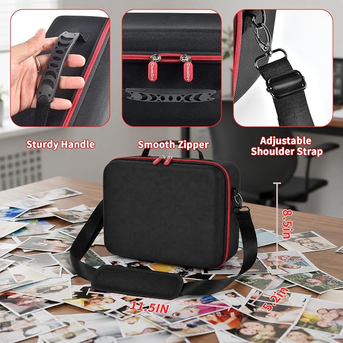 Camera Case for Canon/for Sony/for Nikon DSLR SLR Cameras, Large Capacity | EOS Rebel T7/R50/R6 Mark II/R100,Alpha 7 IV/ZV-E10/A6400/A6700/A6100,D7500,Lens/ Battery/Tripod Bag, Shoulder Strap, Box Only - Image 3