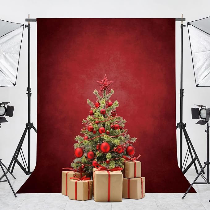 Abstract Photography Backdrop for Photoshoot 8x10ft,Red,No Stand | Professional,Polyester Fabric,Roller Pocket on Top,Vintage Portrait Photo Props Booth Background,Photoshoot Studio - Image 3
