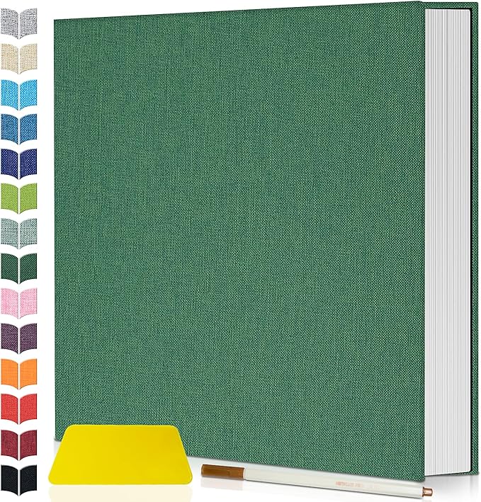 Artfeel Photo Album Self Adhesive Scrapbook,Large Photo Book for 4x6,5x7,8x10 Pictures,DIY Album for Baby Wedding Family Travel Birthday,with Metallic Pen and Scraper by Artfeel