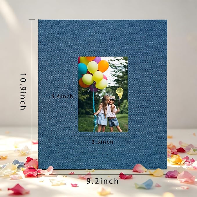 Photo Album 8x10 Linen Picture Book 26-Page Album Holds 52 Photos Art Presentation Folder for Picture or Certificates Storage - Image 5