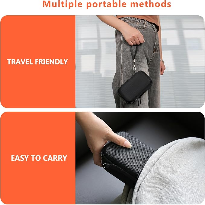 Carrying Case for Canon PowerShot SX740 HS, SX730 HS Camera, Orange | SX720 HS, SX620 HS, G7 X Mark III, G7 X Mark II Digital Camera, Storage Holder Travel Bag with Mesh Pocket for Battery Pack - Image 6