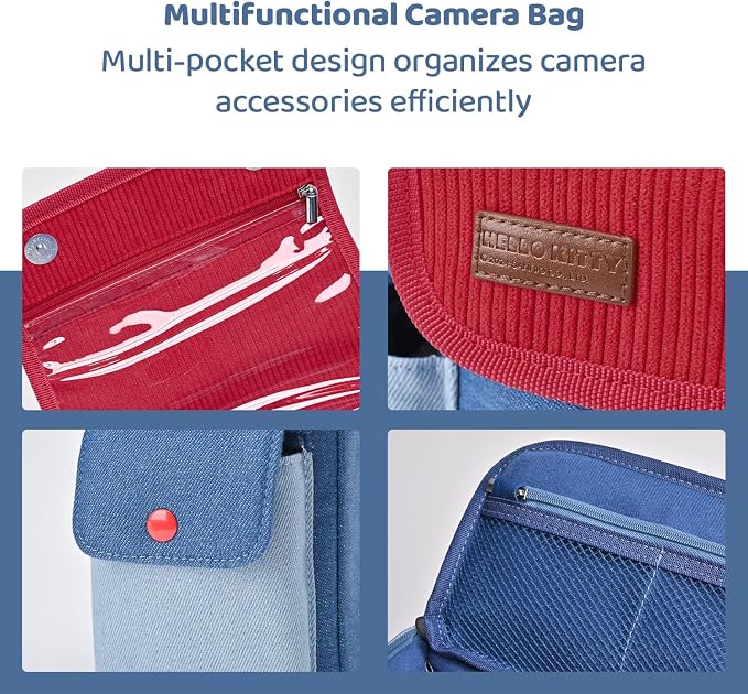 Kuitmor Camera Bag, DSLR/SLR/Mirrorless Crossbody Camera Shoulder Bag with Compartment Compatible with Fujifilm/Canon/Sony for Photographers - HLK - Image 2