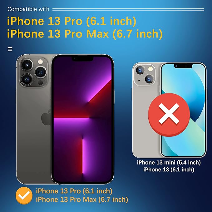 UniqueMe 3 Pack Lens Protector for iPhone 13 Pro/Pro Max 6.1/6.7"-Pink | Case Friendly, New version, Scratch-Resistant, Easy Installation - Image 2