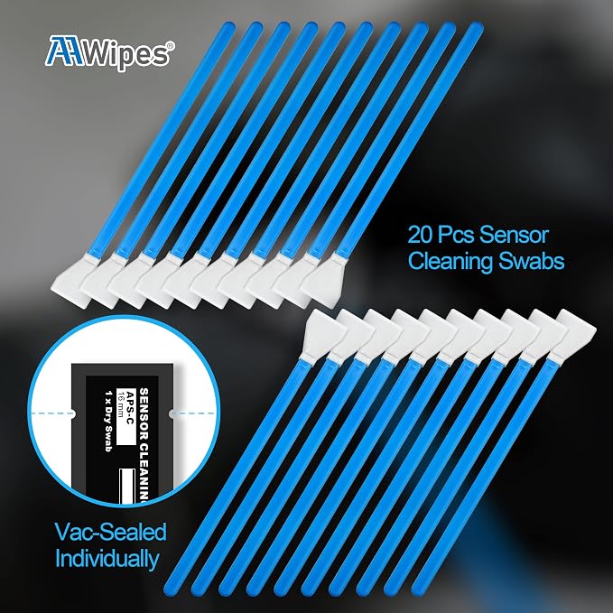 AAwipes Sensor Cleaning Swabs 16mm for APS-C Sensors DDR DSLR or SLR 20pcs | 20 Sensor-Cleaning Swabs, 16 Mm Wide, For APS-C DSLR Or SLR Camera Sensors And Routine Precision Camera Maintenance - Image 8