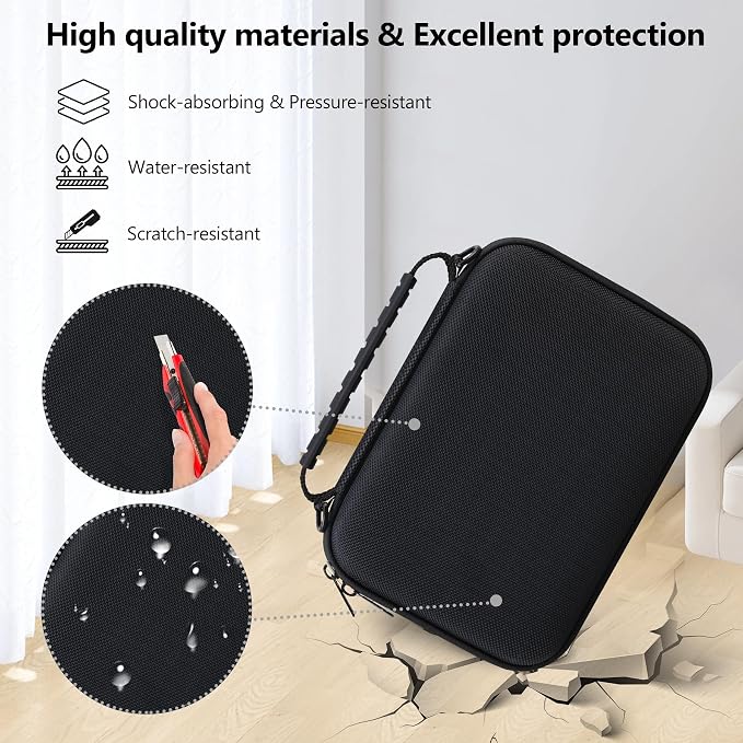 Hard Travel Case for Sony ZV-1F / ZV-1 / ZV-1 II Digital Camera, Protective Cases Bag Fits Vlogger Accessory Kit Tripod, Microphone, LED Video Light, Extra Zipper Pocket fit Battery Pack, Black - Image 5