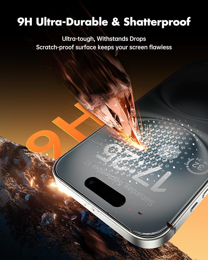UNBREAKcable Privacy Screen Protector for iPhone 16 Plus, 2-Pack | True 28° Anti-Spy, Shatterproof Tempered Glass, 9H Hardness, Easy Install, Bubble-Free, Anti-Scratch, Case Friendly - Image 4
