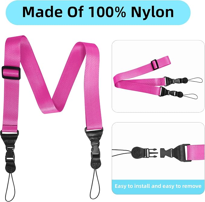 3 Pack Adjustable Shoulder Strap, iPad Strap Nylon Neck Lanyard (Purple) - Image 7
