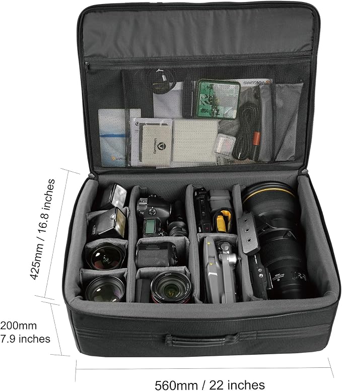 VANGUARD Divider Bag 53 Customizable Insert/Protection Bag for DSLR Camera, Lenses, Accessories, 38 Liter Capacity - Image 2