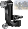 Leofoto Camera Gimbal Head, Carbon Fiber Adjustable Gimbal Head with 360° Rotation Shooting, Arca-Swiss Clamp and 3/8"-16 Mounting Hole for Camcorder/Telephoto, Max Load to 25kg/55.12lb (PG-3-Black) by TAKINGITFURTHER-LEOFOTO