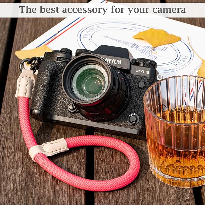 VOVMOEYA Rope Camera Wrist Strap for Sony Fujifilm Nikon Canon DSLR - Hand Strap - Pink - Image 4