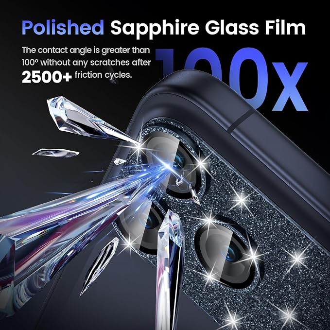 Tensea for iPhone 17 Pro Max Camera Lens Protector Bling | Metal Aluminum Alloy Tempered Glass Cover Camera Screen Protector Accessories, Case Friendly - Image 6