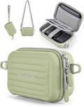 BAGSMART Digital Camera Case, Small Camera Bag with 2 Carrying Ways, Green | Lightweight Camera Sling Bag for Canon Powershnot ELPH 180/190/Sony DSCW800/DSCW830, Waterproof & Protective by BAGSMART