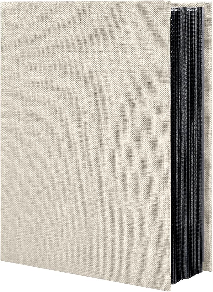 Photo Album 4x6 100 Pockets for Wedding Gifts,Linen Hardcover Picture Albums for Family Anniversary Baby Vacation Pictures by HoneyTolly