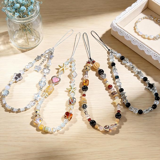 Beaded Camera Wrist Strap Cute Digital Camera Charm Lanyard, Phone Wristlet Charms, Beaded Camera Chain for Bag - Image 2