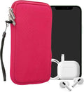 kwmobile Universal Phone Pouch Size XL - 6.7/6.8" - Neoprene Smartphone Pouch with Zip - Water-Repellent Mobile Phone Case - Sleeve in Dark Pink by kwmobile