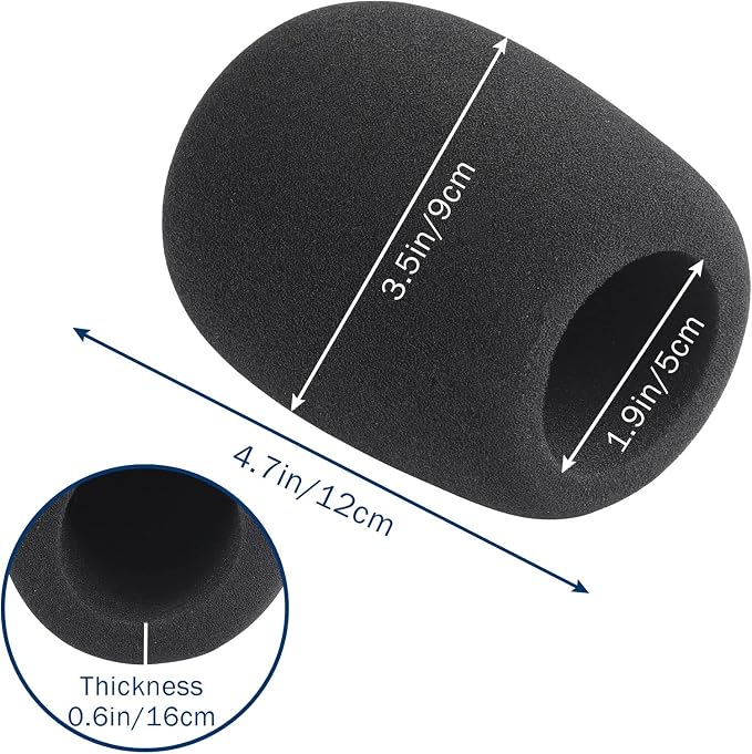 Microphone Covers Foam 1-Pack, High Density Foam Mic Windshield Pop for Mic Condenser Microphone - Image 4