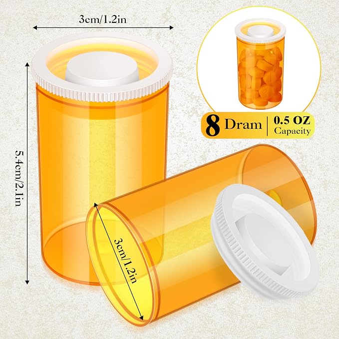 30 Pack Plastic Film Canisters Holder with Lids 35mm Empty Camera Reel Containers Yellow Small Storage Bottles for Pills Beads Coins Vitamins Art Supplies Science Experiments Classroom Craft Projects - Image 8