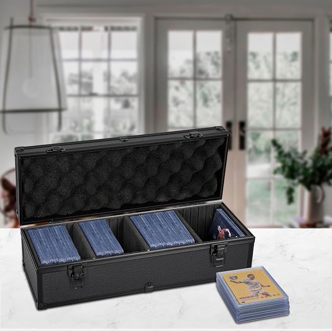 Toploader Storage Box for 3" x 4" 35pt Rigid Card, Magnetic Card Case | Portable Top Loader Card Case with 3 Removable Dividers, Holds 200+ Toploaders, Magnetic Holders for Sports Trading Cards - Image 5