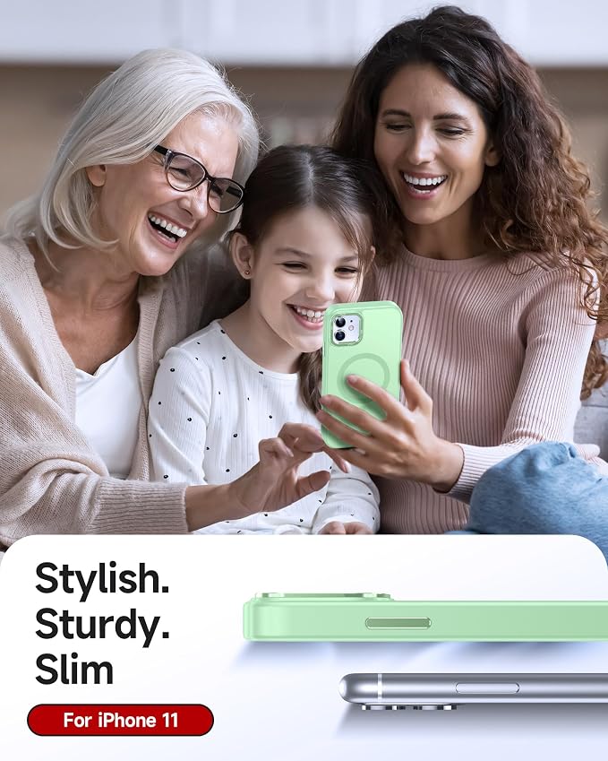 LeYi for iPhone-11 Phone Case Green Compatible with MagSafe Magnetic[ Screen Protector X2 + Camera Cover X2] Funda para ipone 11case Military Grade Protective Cases i Phone 11 iphone11, Mint Green - Image 6