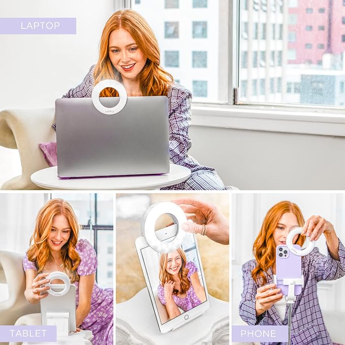Selfie One - Ring Light for Phone, iPhone, Android or Laptop | 3 Adjustable Light Modes | Rechargeable Batteries | Clip On Design | Perfect for Beauty, Influencers, Creators - Image 6