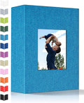 Artfeel Photo Album 4x6 with 100 Pockets,Slip-in Picture Albums,Linen Cover Memory Book with Front Window,White Page Vertical Photo Book for Wedding,Family,Anniversare,Baby,Vacation by Artfeel