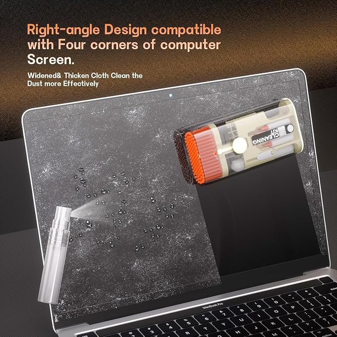 Laptop Cleaner, All in 1 airpod Cleaner kit Keyboard Cleaner Set, Computer MacBook Earphone Camera Cleaning Kit, Tablet and Screen Dust Brush Tool for Computer, PC, TV Camera Lens Computer Vacuum - Image 6