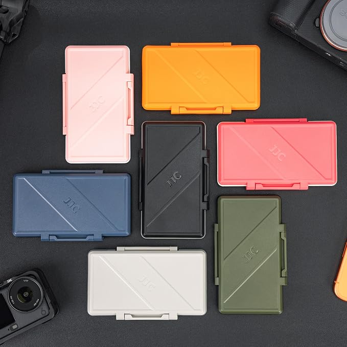 Pink Memory Card Case Micro SD TF SD Card Case Storage Holder Wallet Box | Compact Micro SD Card Holder Wallet for 24 Micro SD SDXC SDHC TF Cards and 12 SD SDXC SDHC Cards, Ergonomic Locking Systerm - Image 2