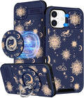 Buleens for iPhone 16 Plus Case 6.7 Inch - with Ring Stand & Camera Cover Aesthetic Cute Designed for Women Girls Girly Kawaii Sun Moon Stars Phone Case for iPhone 16 Plus Compatible with Magsafe by Buleens