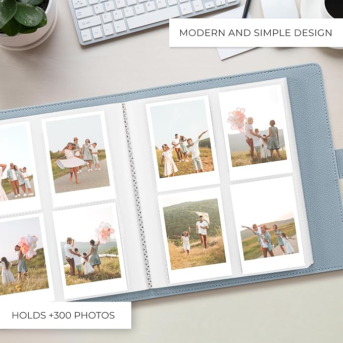 Beautiful Photo Album for 2x3 in Polaroid Photos - Instax Mini Compatible | Safely Holds Your 300+ Pictures of Unique Memories - The Perfect Book to Store Pictures or Trading Collection Cards - Image 8