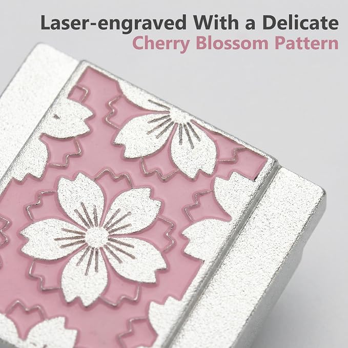 Cherry Blossom Metal Hot Shoe Cover Shutter Button for Fujifilm X100VI | Aluminum Alloy Pink Cherry Blossom Pattern Dust-Proof Hot Shoe Cover Shutter Button for Fuji XT5, XT4, XT30III, X100VI, X-E4 - Image 4