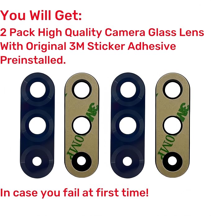 2 Pcs Galaxy A36 5G Back Rear Camera Glass Lens Replacement for Samsung A36 5G Back Camera Glass with Adhesive Preinstalled and Repair Toolkit SM-A366E/DS - Image 3