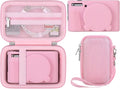 BOVKE Hard Case + Silicone Cover for Canon PowerShot SX740 HS Camera, Pink | SX740 SX730 Digital Camera Shockproof EVA Storage Bag & Soft Silicone Protective Case with Removable Lens Cover, Wrist Strap by BOVKE
