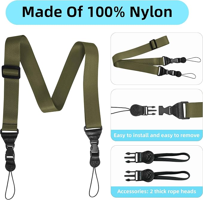 Adjustable Shoulder Strap, iPad Strap Nylon Neck Lanyard | for iPad/Samsung Tablet Case,Camera Binocular Crossbody Laptop Luggage Bag - Image 4