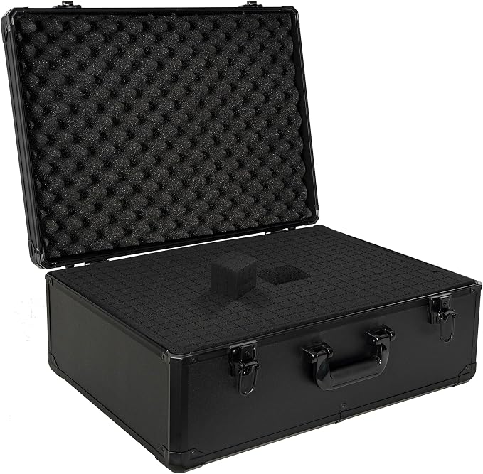 23 Inch Carrying Storage Case | Ideal for Microphone & Camera Gear Transportation, DJ Mixer Case with Customizable Pre-Diced Foam, 23 X 16.5 X 8.6 Inch - Image 9