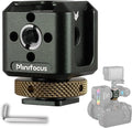Camera Hot Shoe Extension Bracket Cold Shoe Mounts Adapter(Dark Green) | Aluminum Shoe Mount Holder with 1/4''&3/8'' Thread Hole and Arri-locating Hole, For Microphone LED Video Light by MINIFOCUS