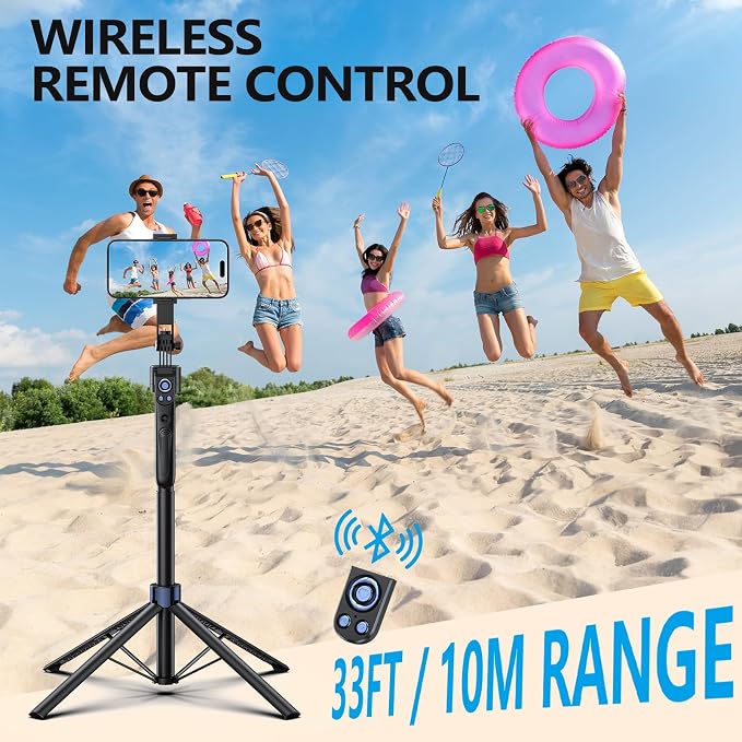 Smart Face Tracking Tripod Selfie Stick with LED Light, 360° Rotating 70" Phone Camera Stand with Bluetooth Remote, Perfect for Video Recording, Live Broadcast, and Social Media Content - Image 7