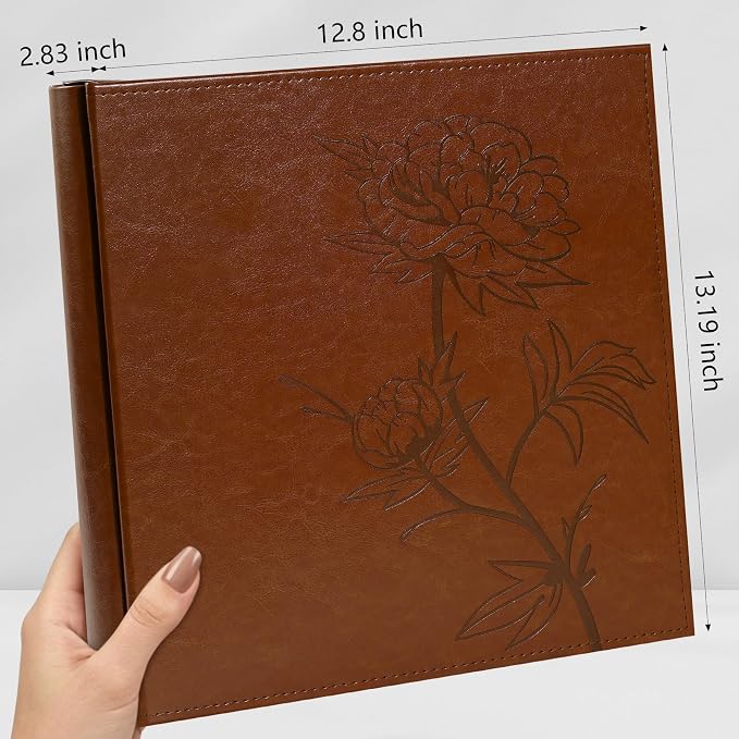 Vienrose 4x6 Photo Album Holds 1000 Photos Vegan Leather Brown | Vertical horizontal pockets, Large capacity, Family Wedding Baby Travel - Image 2